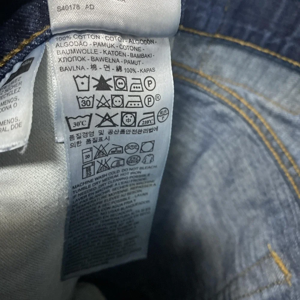 Levis 559 Jeans Mens 36x34 Blue Relaxed Straight Dark Wash‎ Denim 100% Cotton